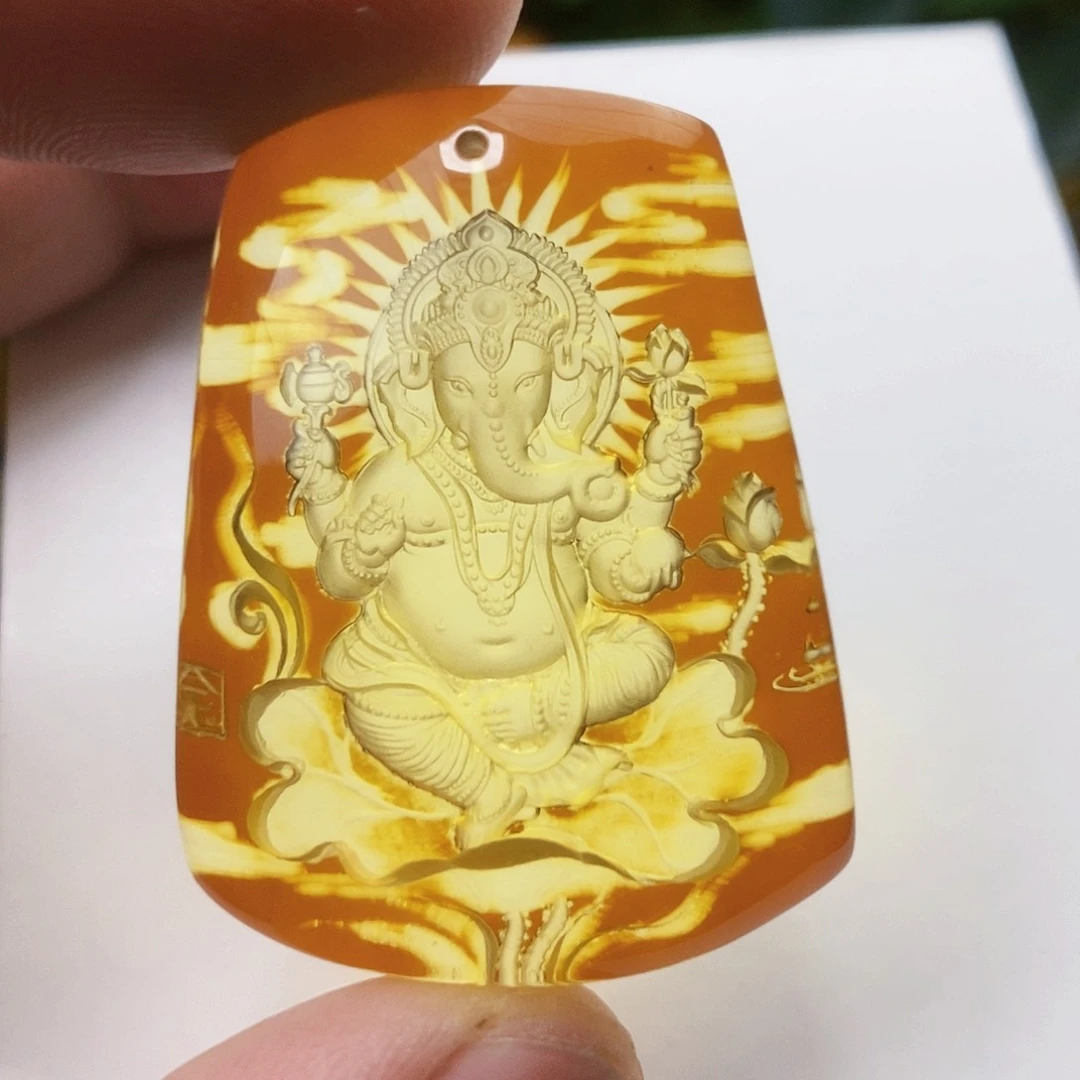 【闪购商品】金珀吊坠(不含链)未镶嵌