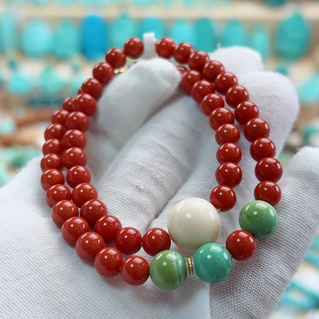 绿松石18K金镶嵌珠宝奇石