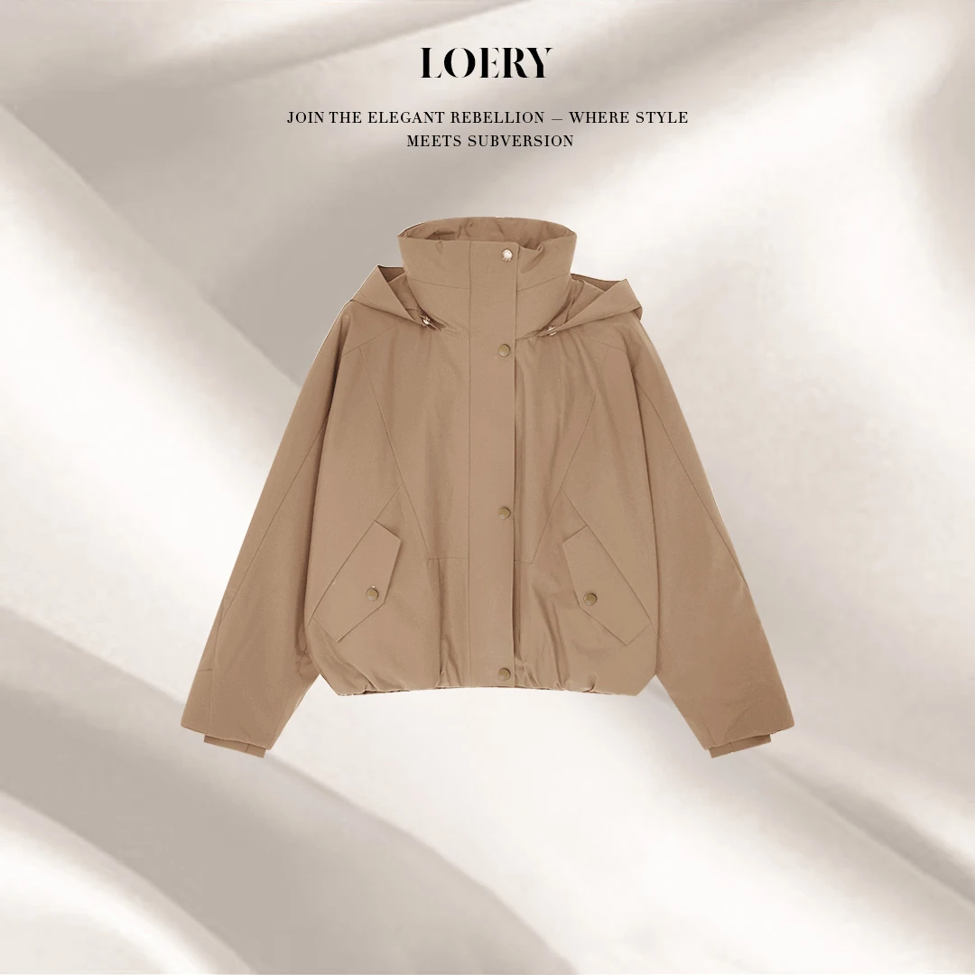 LOERY【南风旅行编号75】版型超正!锁温轻盈90鹅绒面包服外套-12515