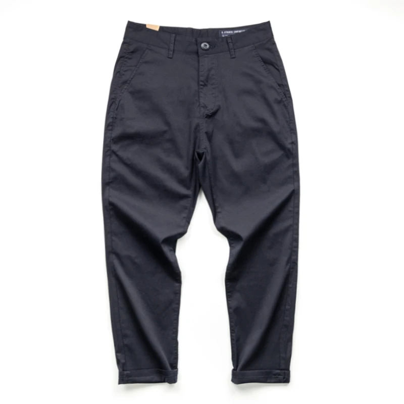 宽松男士长裤修身薄款户外直筒微弹透气直脚裤