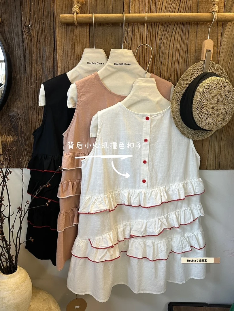 叨叨推荐款 CHAI#97856#无袖背心裙  FL