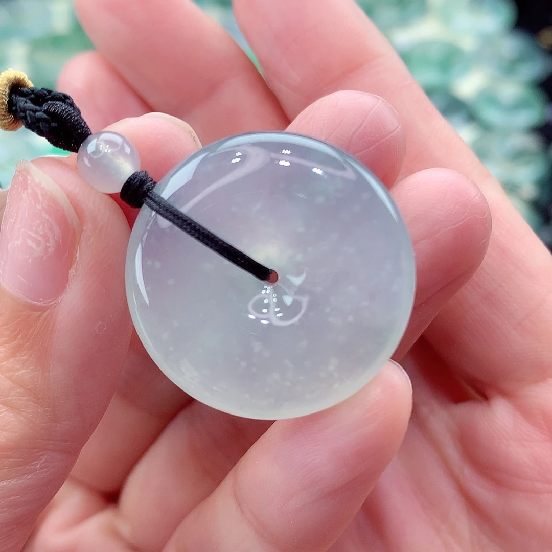 翡翠未镶嵌颈饰编号89-尺寸26/7.7