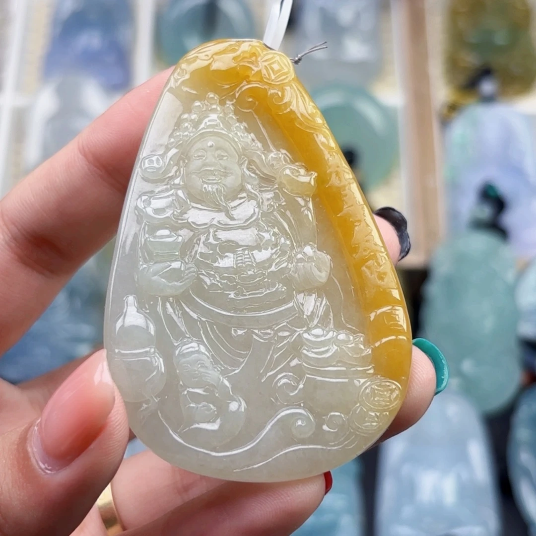 颈饰未镶嵌翡翠财神