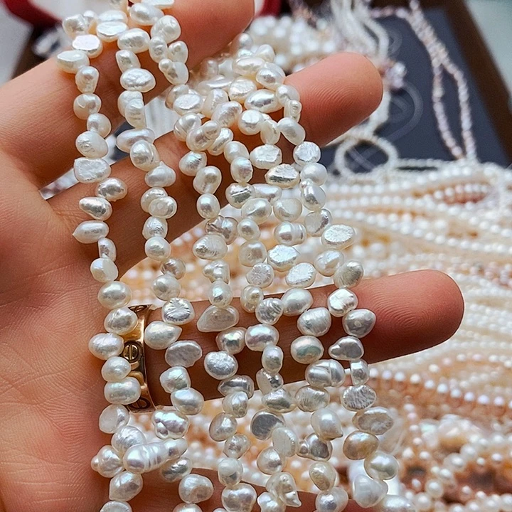 未镶嵌玛瑙/玉髓珠宝半成品一条二八孔花瓣珍珠半成品
