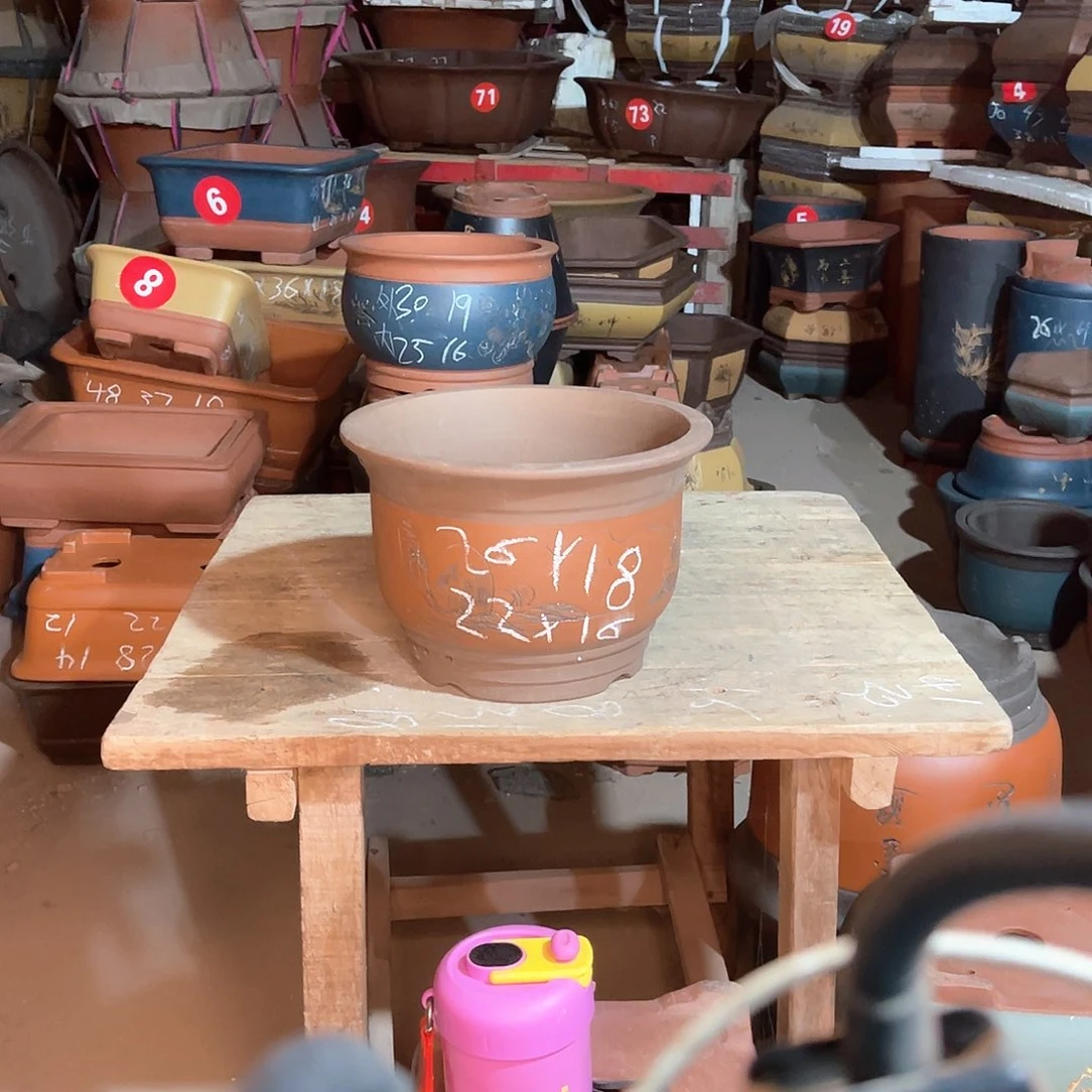 紫砂花盆金钟盆一个