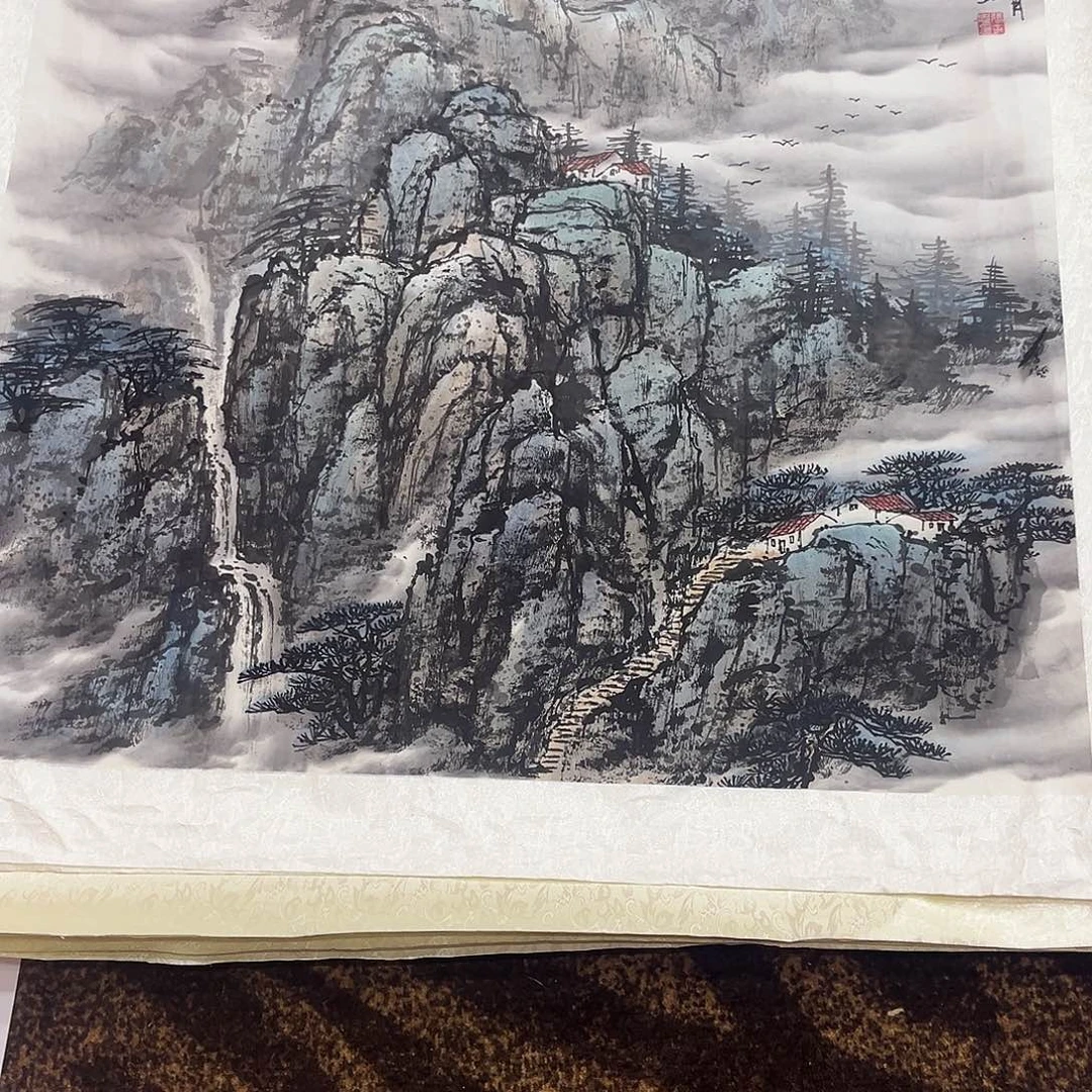 山***野国画绘画作品多次参加