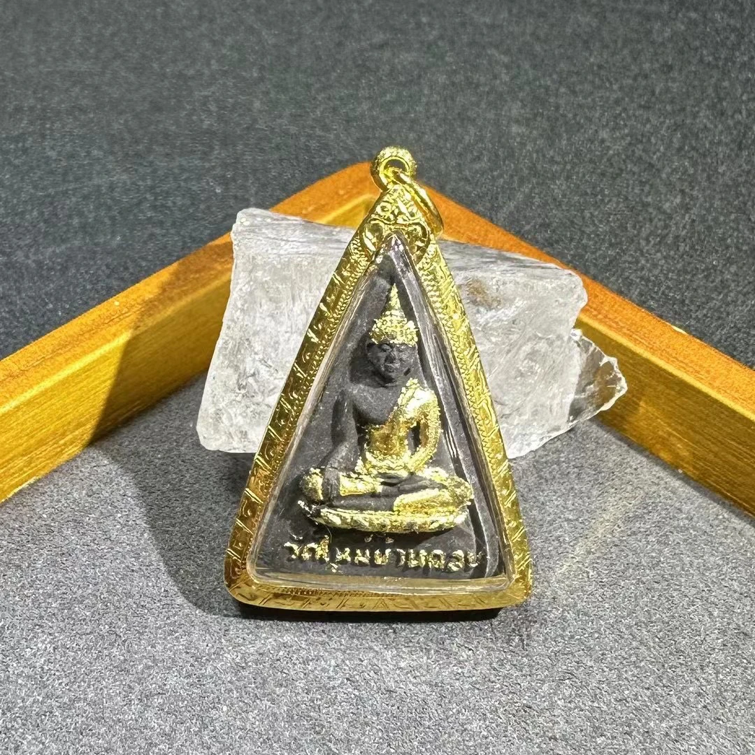 泰国特色吊坠龙婆坤2521黑shen 木南帕亚意大利金壳