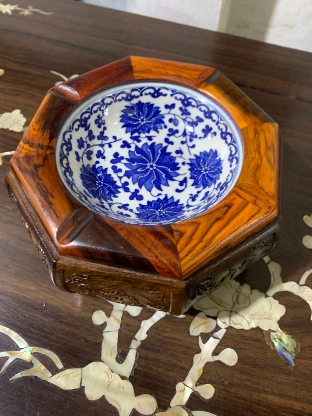 手工艺非遗青花烟灰缸