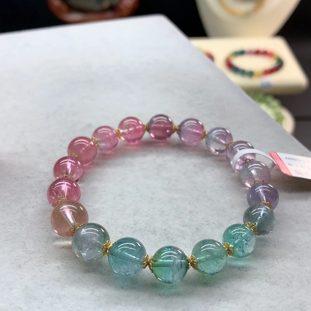 【闪购商品】未镶嵌手链碧玺西瓜单圈