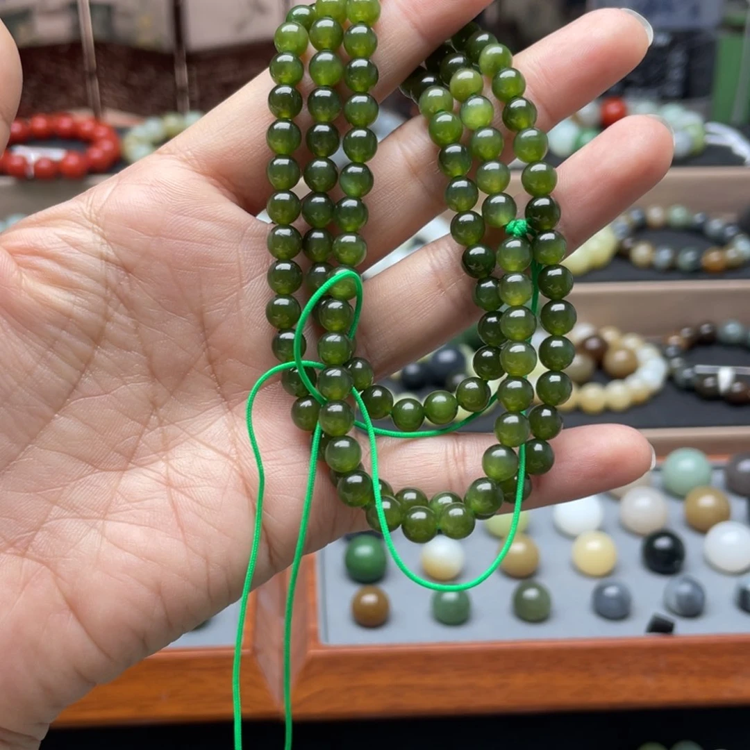 和田玉（碧玉）手链未镶嵌