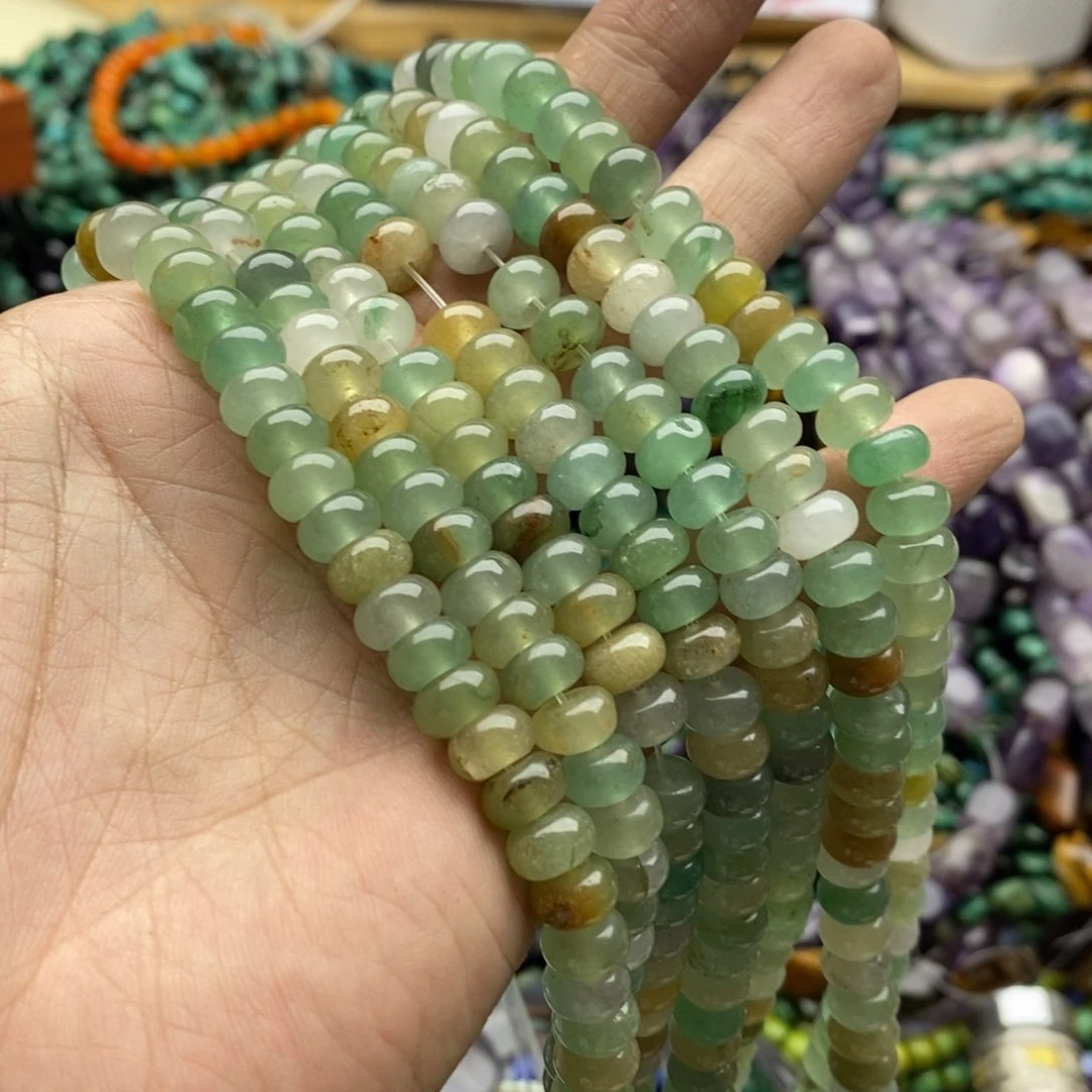 玛瑙/玉髓未镶嵌珠宝半成品一条天然8mm东岭玉隔片D145