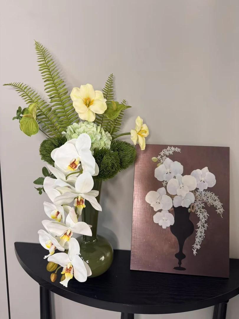 （素影凝香）设计师款高保湿仿真花家居装饰摆件