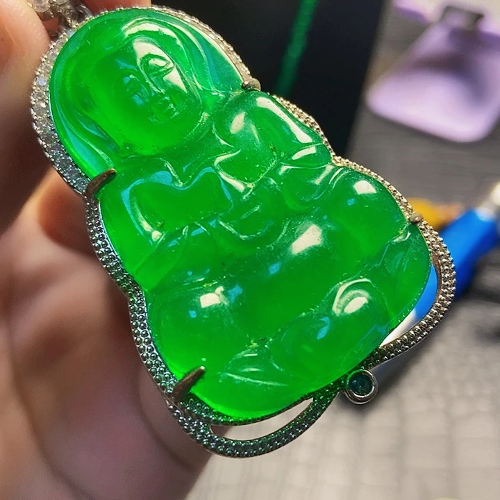 翡翠银S925镶嵌颈饰