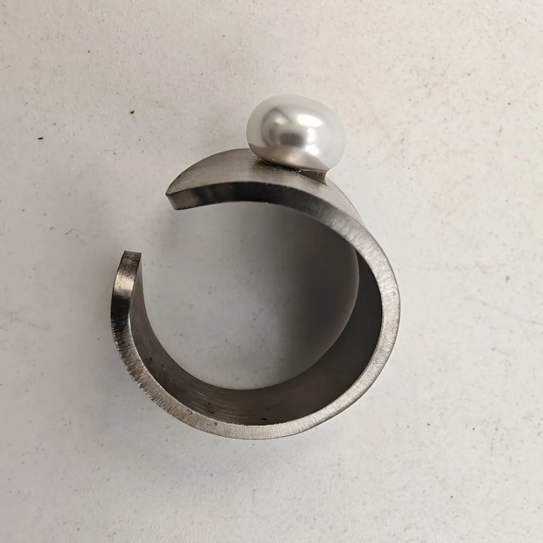 铜合金亚克力戒指 VTGViVi饰品/中古饰品/时尚百搭/E107/中古戒指