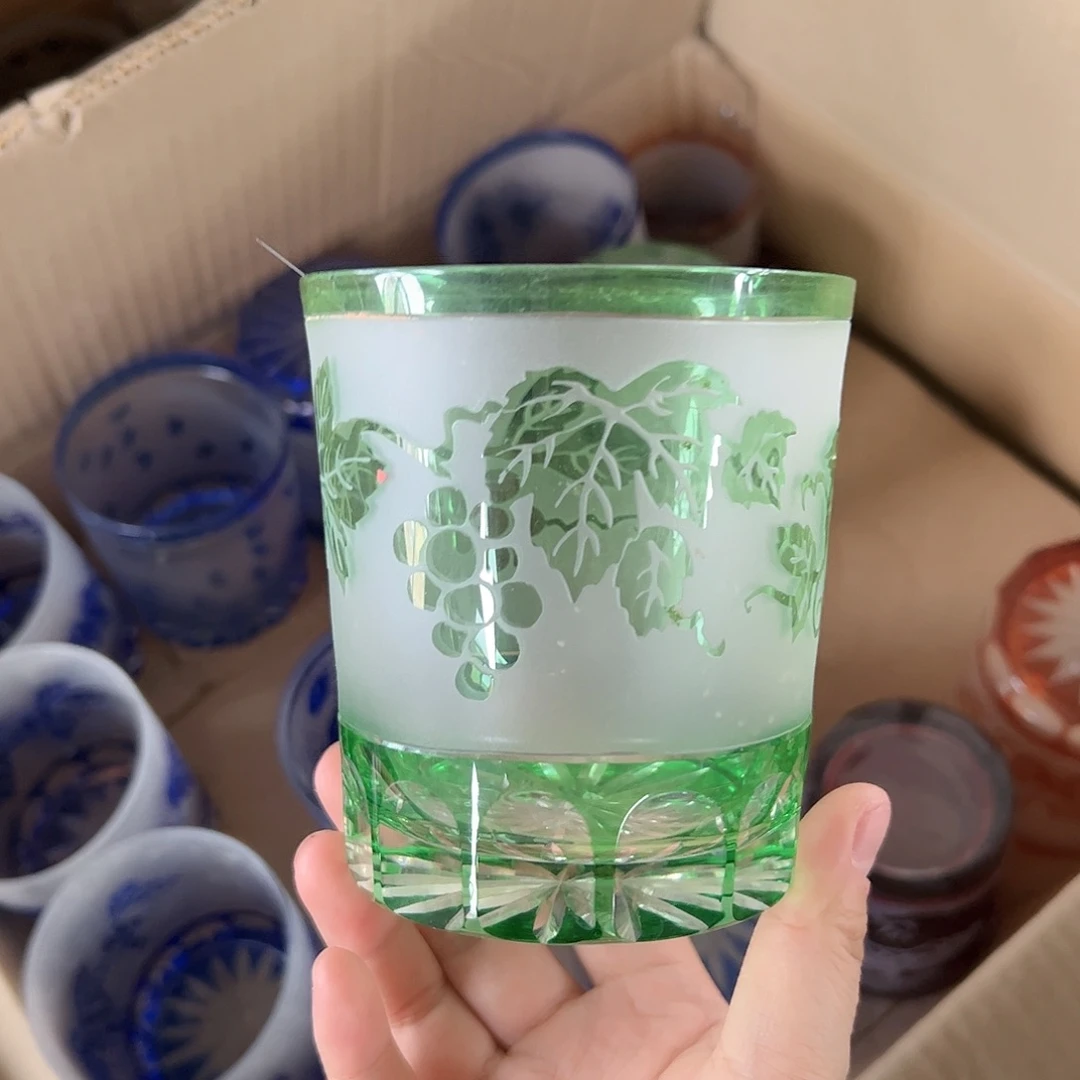 水晶玻璃高脚款微瑕一个