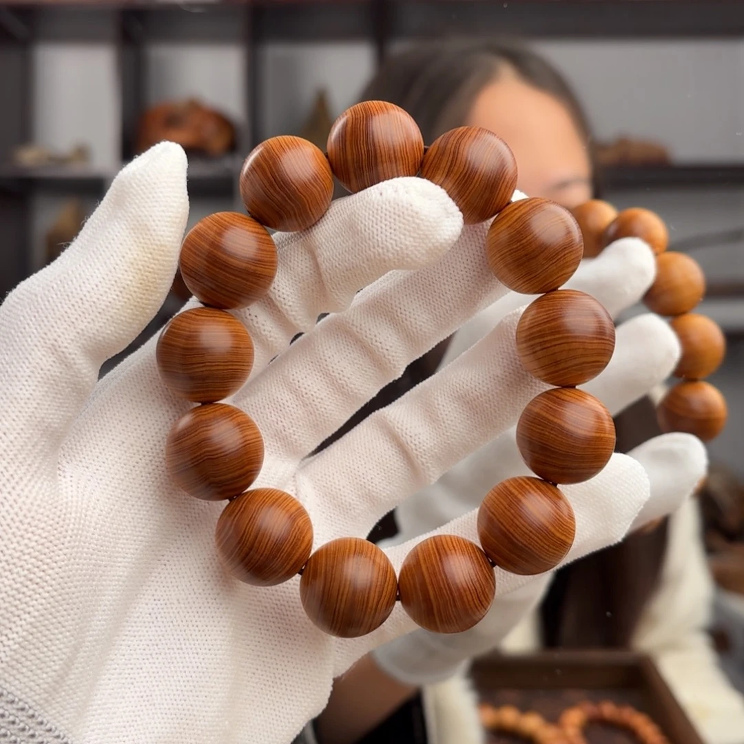 柏木（崖柏）手串/手链 干黑油蚕丝纹1.8泥膏香料薄荷甜31.8