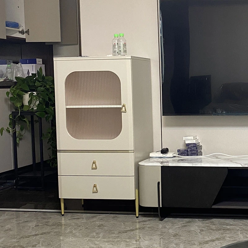 轻奢酒柜玻璃门储物柜家用客厅电视边柜靠墙简约餐厅立柜高餐边柜