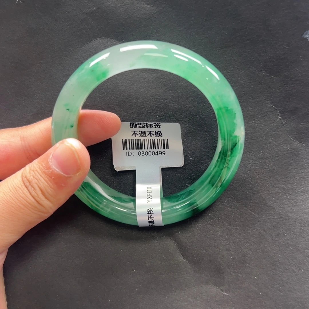 未镶嵌手镯石英质玉+小涵56.3