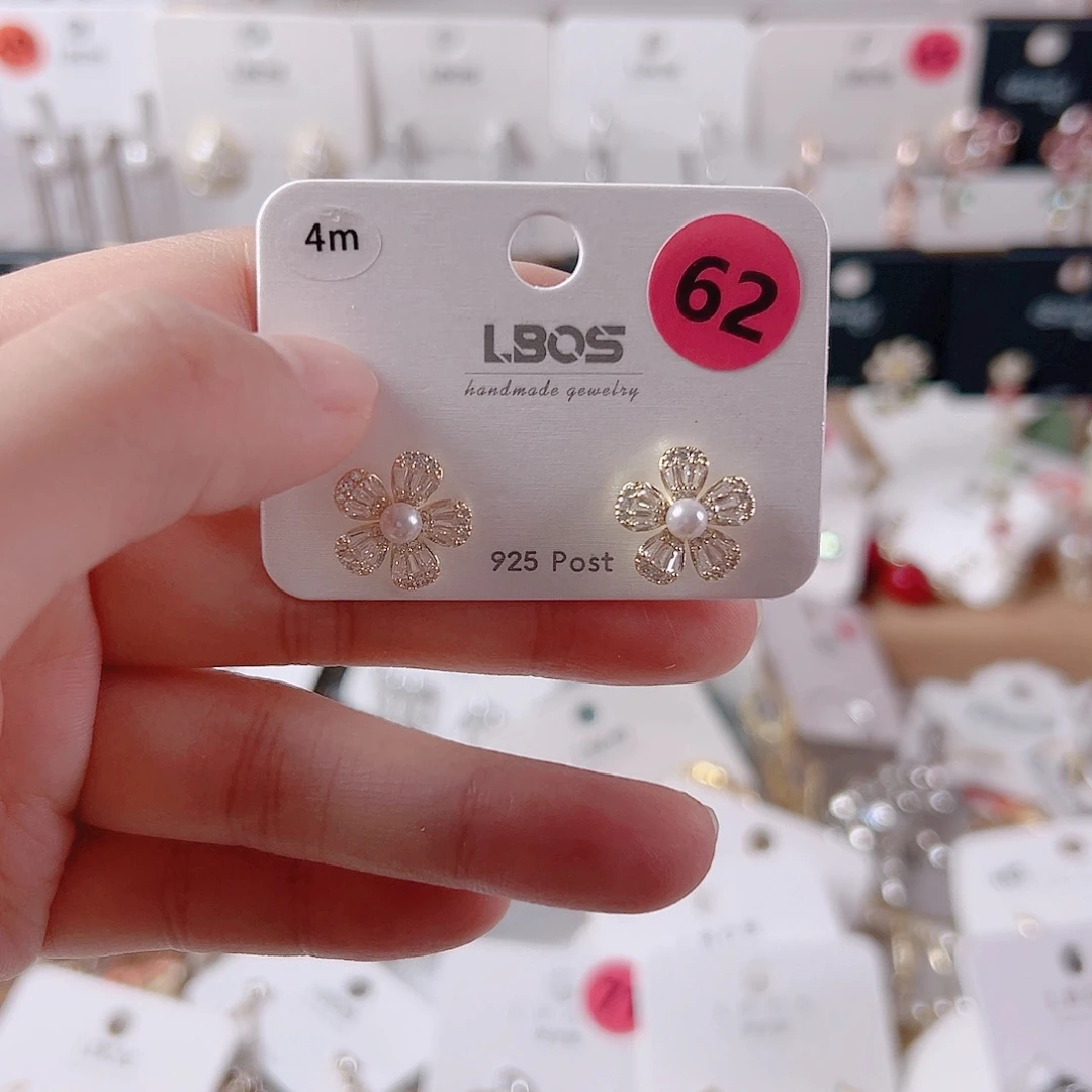 锆石纯铜合金耳环