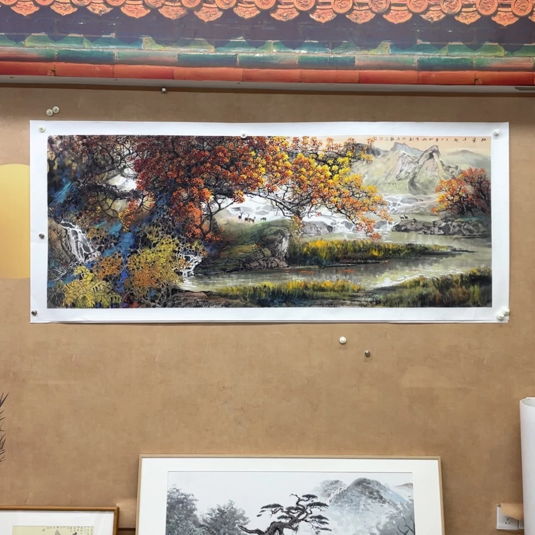 国画手绘国画，山水精品，秋