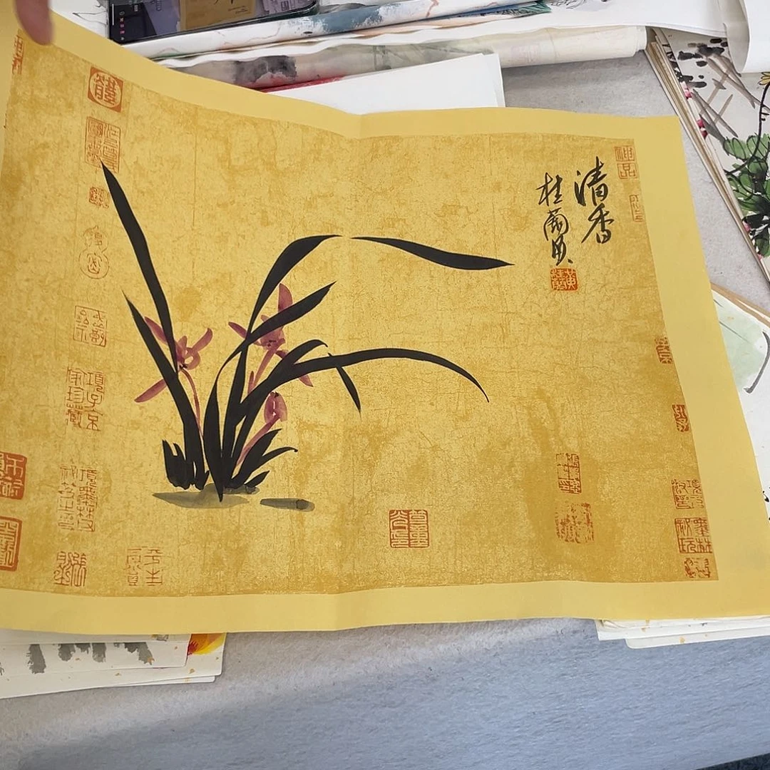 国画纯手绘字画宣纸