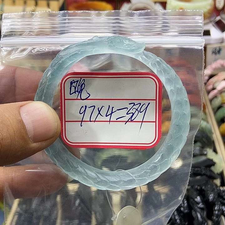 蛇纹石玉未镶嵌手镯晚*.