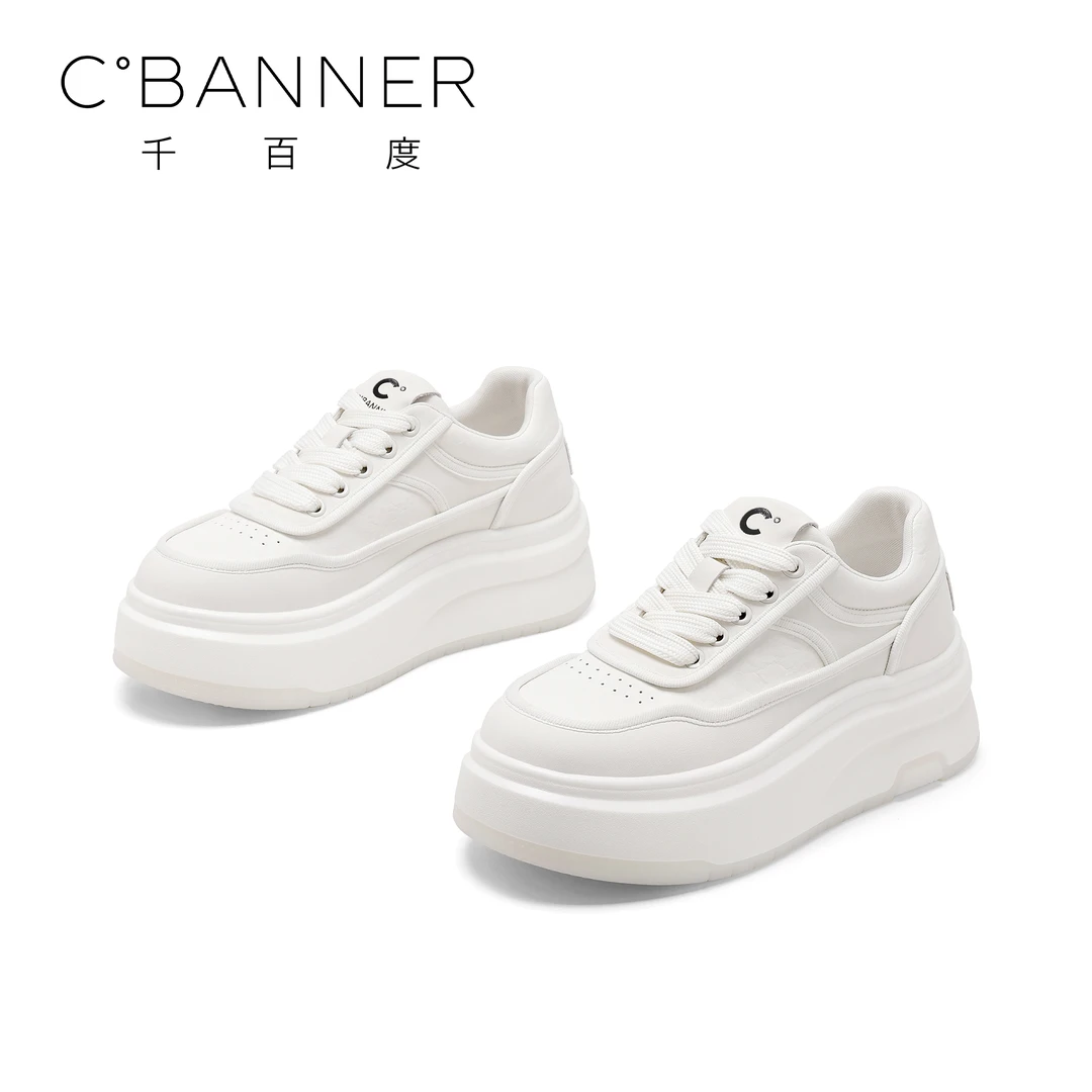 C.BANNER/千百度2025新款擦色时尚休闲鞋百搭潮流新派简约休闲鞋