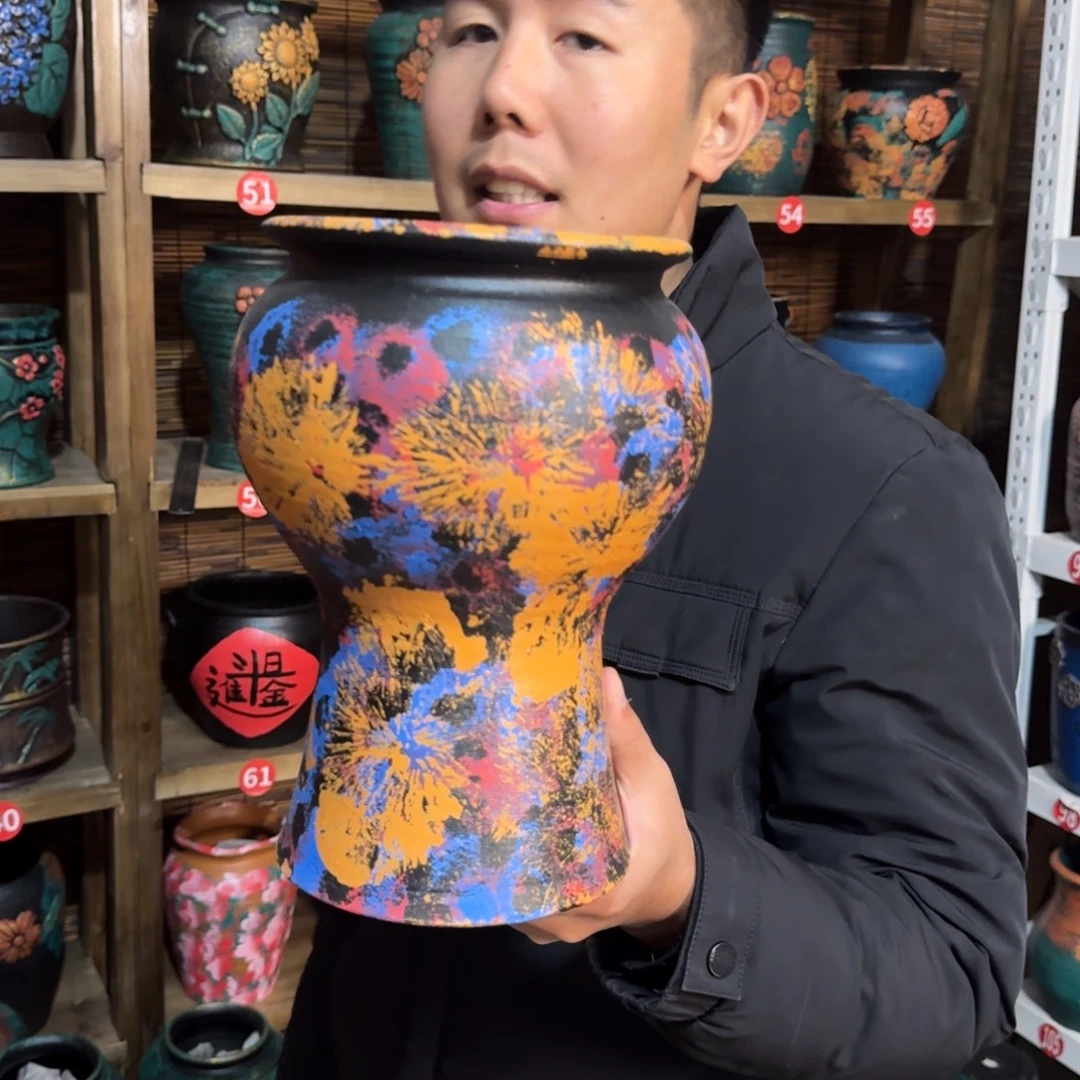 带孔高端浮雕花盆炸炸炸