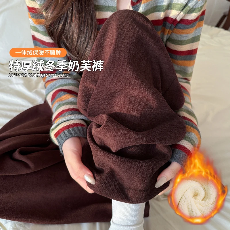 奶芙山本裤女2025年秋季新款高腰宽松显瘦小个子慵懒风阔腿拖地裤