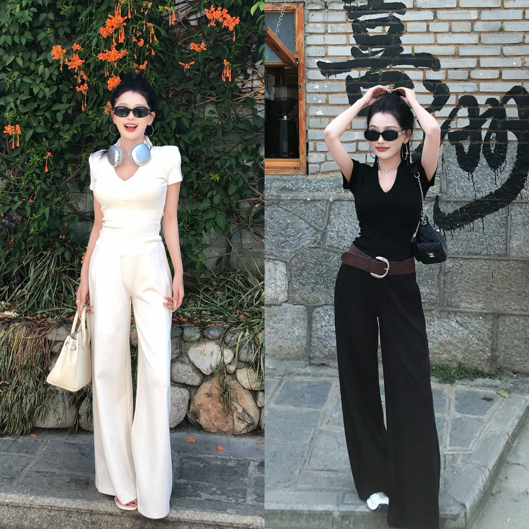 陈六六CHENLIULIU【超超超显瘦！】极简风短袖