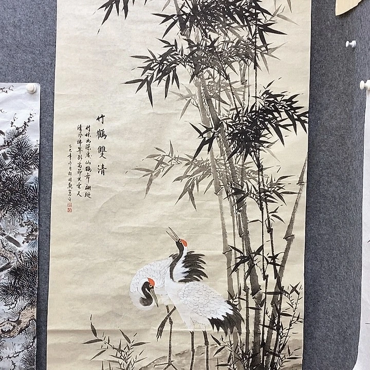 兴***忆竖款新中式装饰画