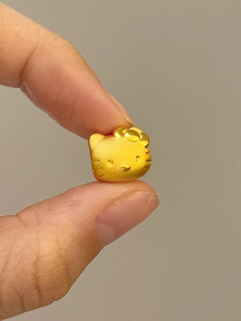 贝贝黄金 足金999 经典kt头 素金 转运珠 102