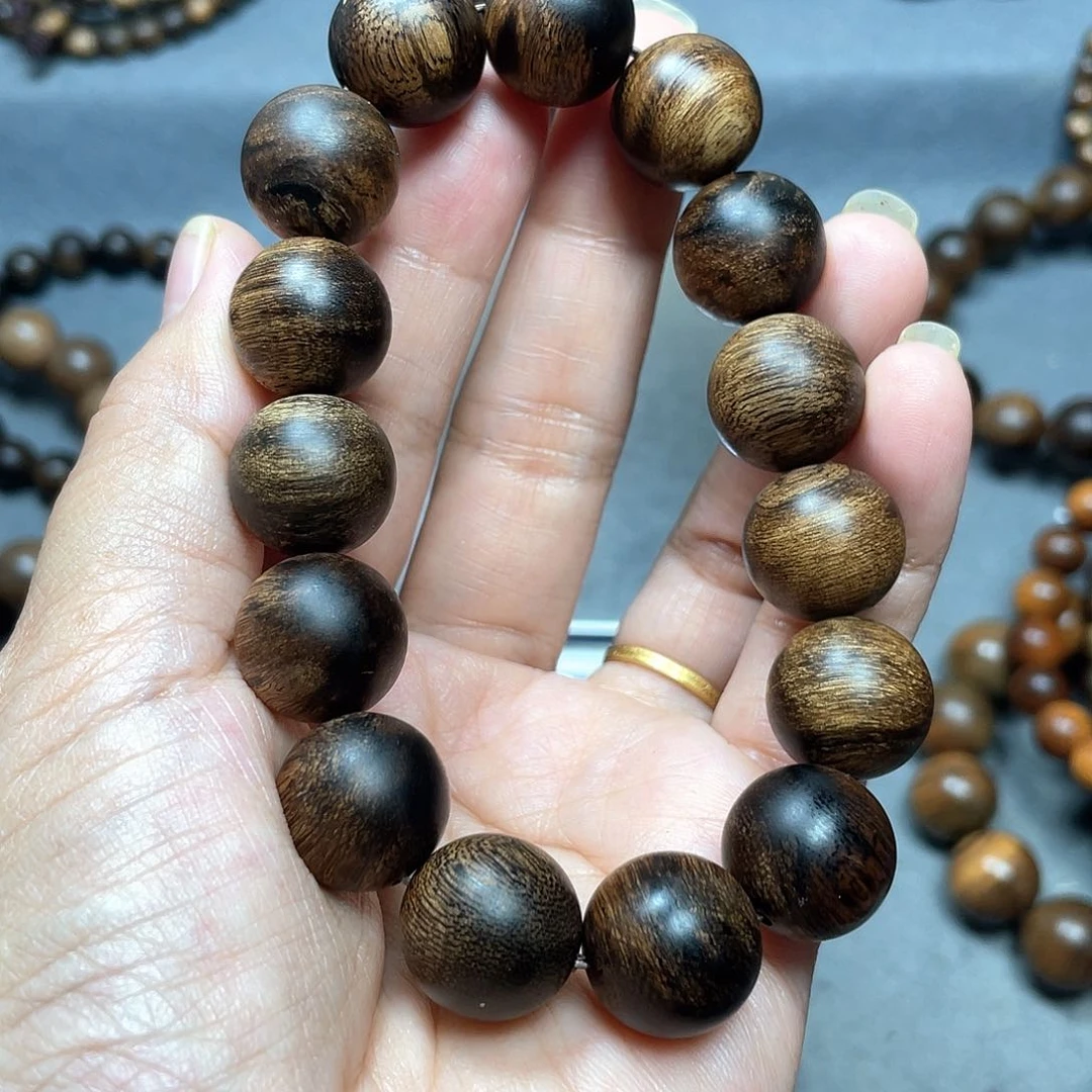 沉香手串紫****赞白棋瘤疤1.5