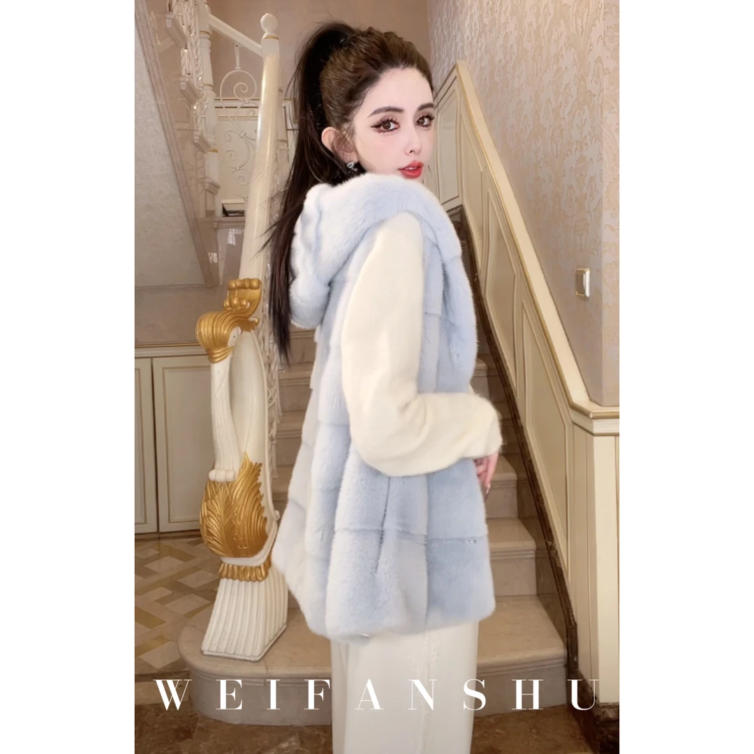 WEIFANSHU/魏凡舒【东京贵妇】芬兰进口水貂皮草外套