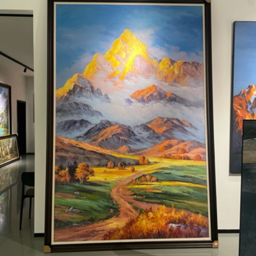 『日照金山』背靠金山招财画挂画150*250