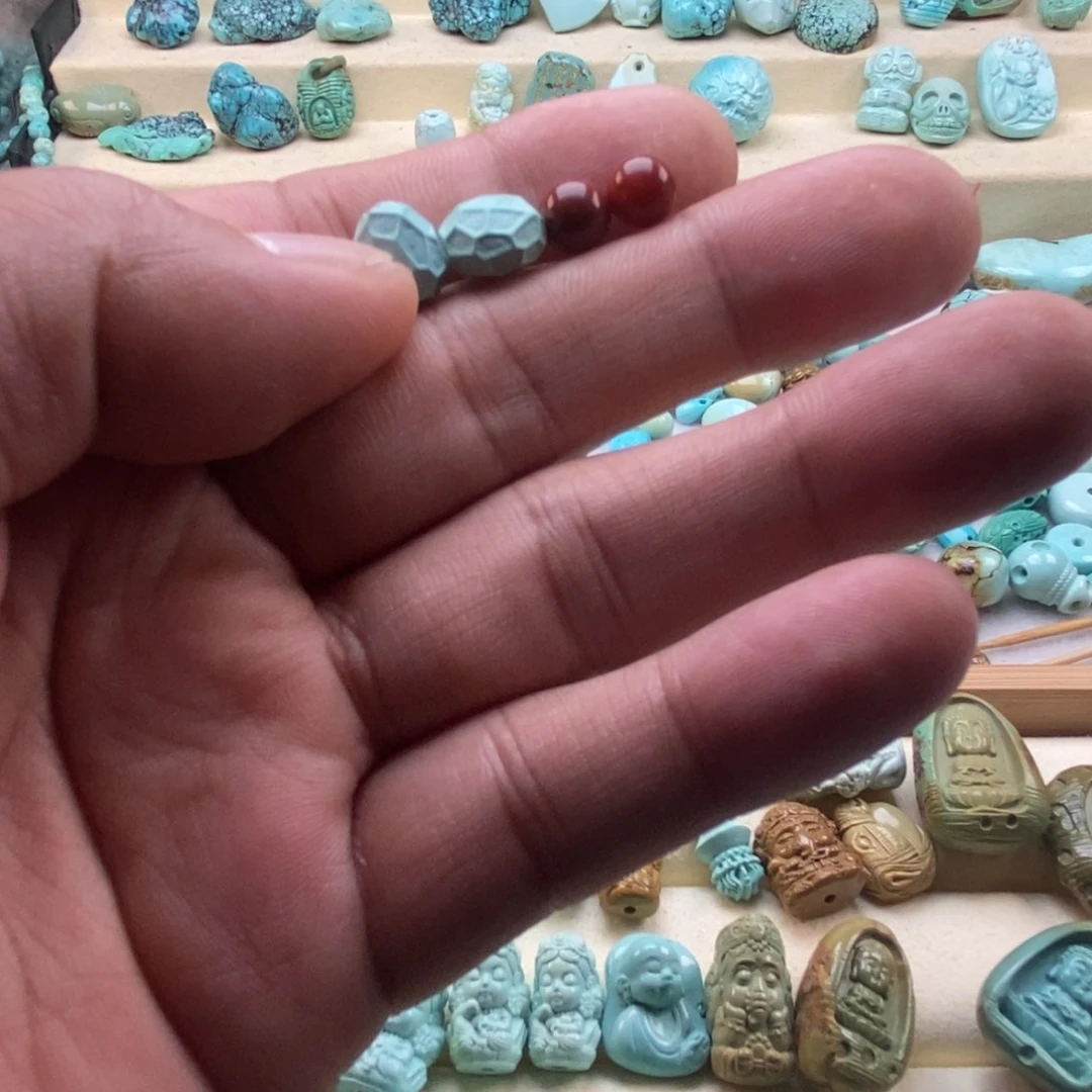 落***雨未镶嵌南红玛瑙珠宝半成品