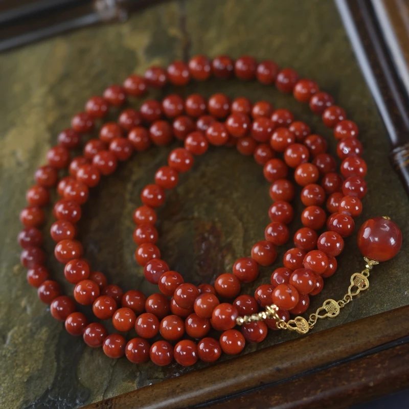 18k金精品南红项链/多样性发其一