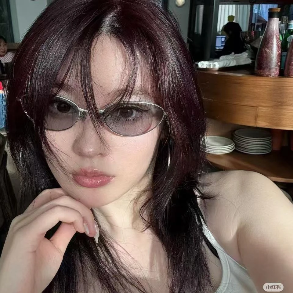 复古欧美金属老钱风墨镜女防紫外线高级感方圆脸显瘦猫眼太阳镜潮