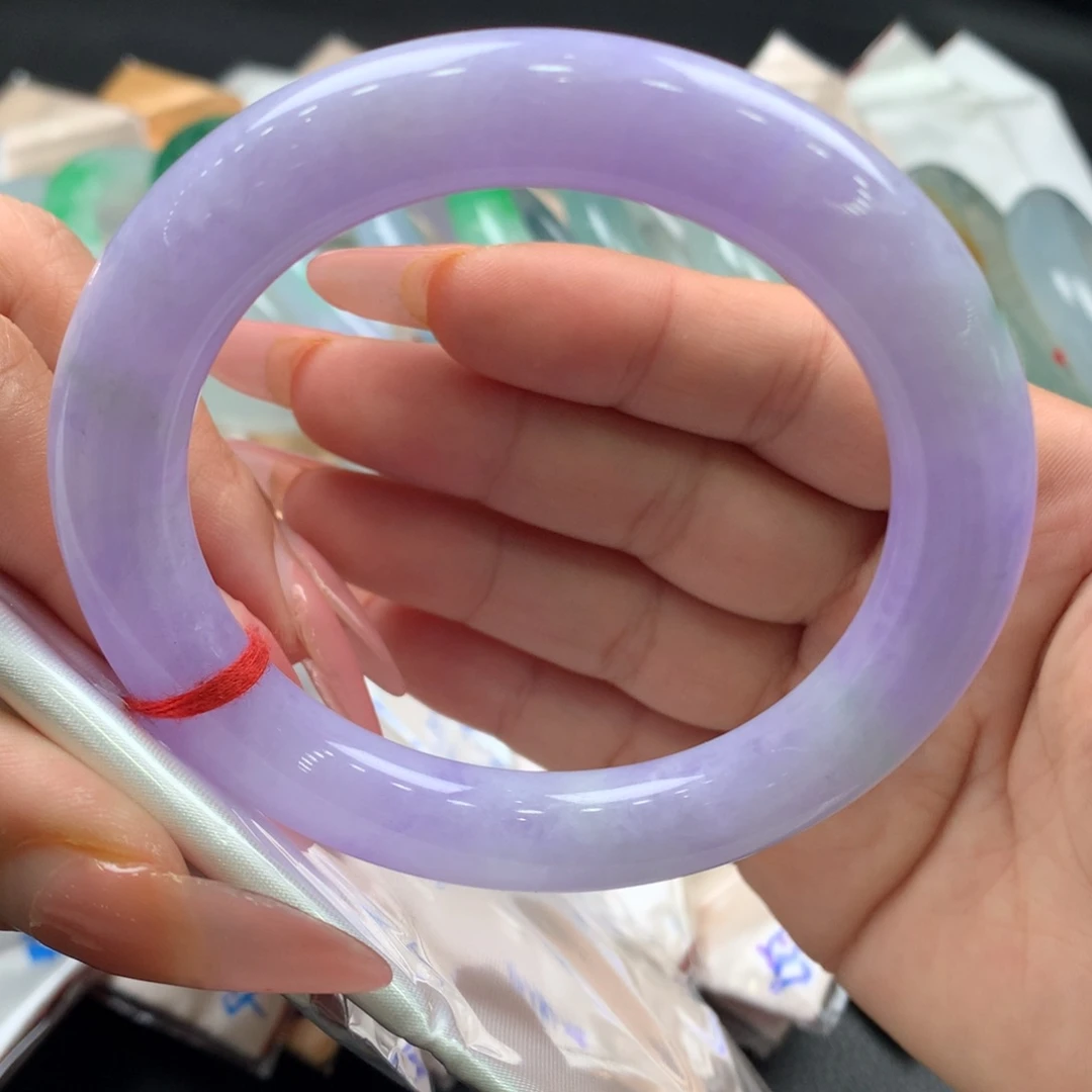 翡翠未镶嵌手镯58.2圆条