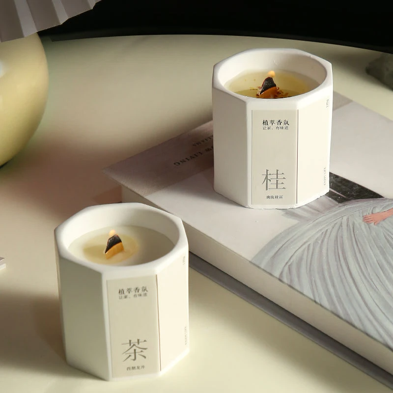 基础八角杯浪漫石膏杯无烟香薰手工香薰伴手礼家用外贸香氛蜡烛创