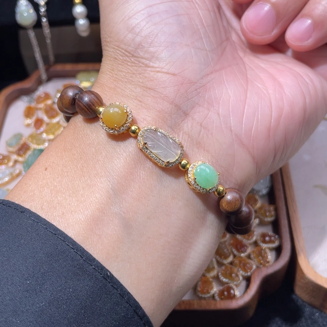 翡翠银S925镶嵌颈饰