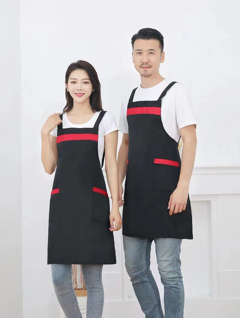 无袖围裙薇蜜易清洗防污工作围裙帽子防水奶茶火锅