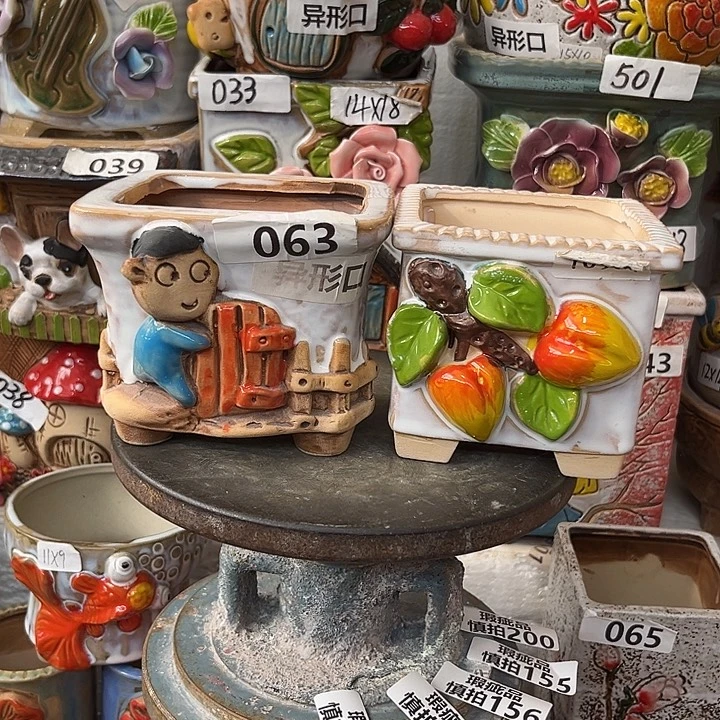 粗陶材质多肉花盆