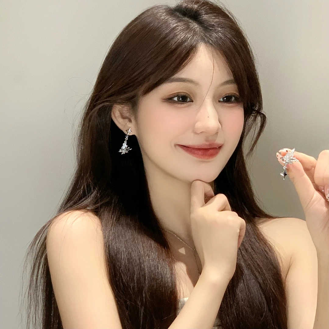 FULL GIRLISH耳环02488百搭复古蝴蝶耳钉耳饰