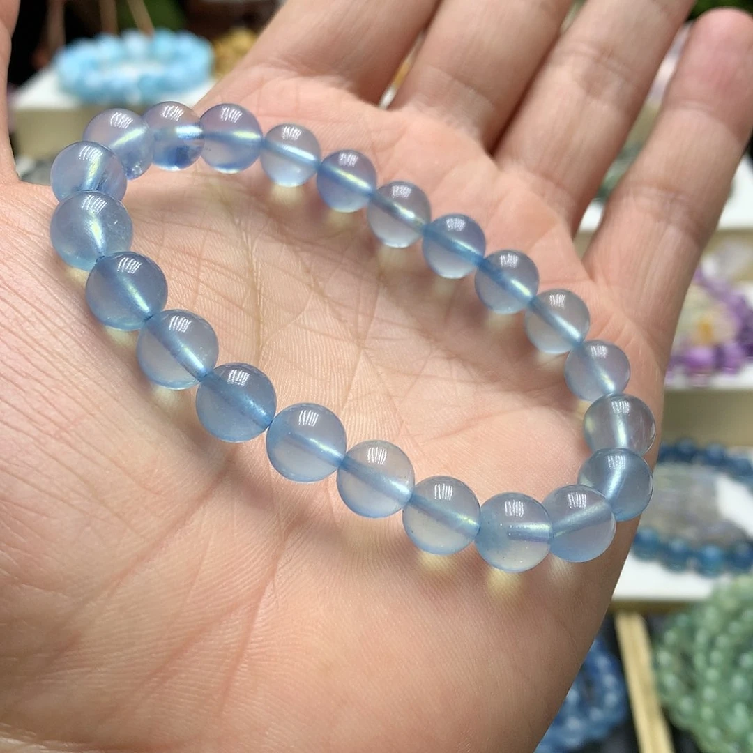 海蓝宝石手链未镶嵌不要拍