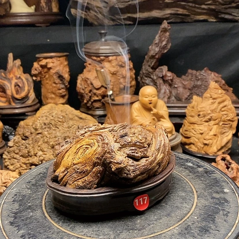 【闪购商品】117号风化胡杨木香炉