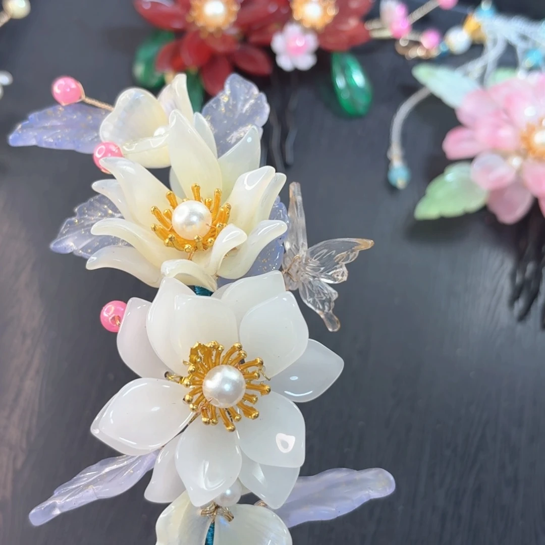 铁合金仿水晶古风琉璃发簪闪购