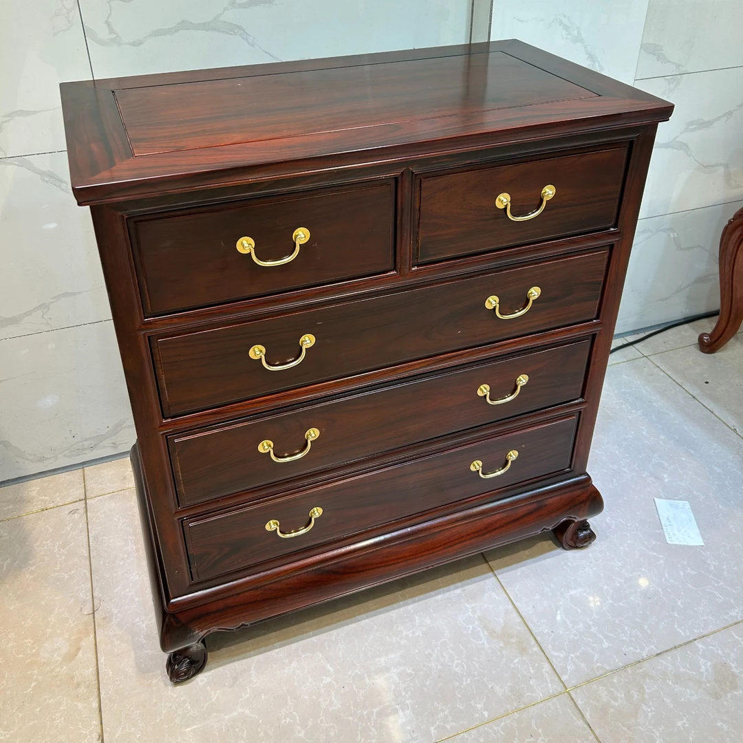 印尼黑酸枝五斗柜阔叶黄檀储物柜