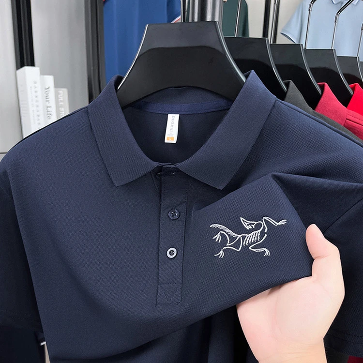 新款正品鸟家刺绣鸟POLO衫百搭休闲舒适高级感男士短袖T恤上衣衫