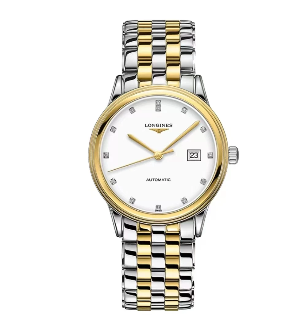 99新 Longines/浪琴 单表军旗男表/38.5表径/机械/888/间金钻刻